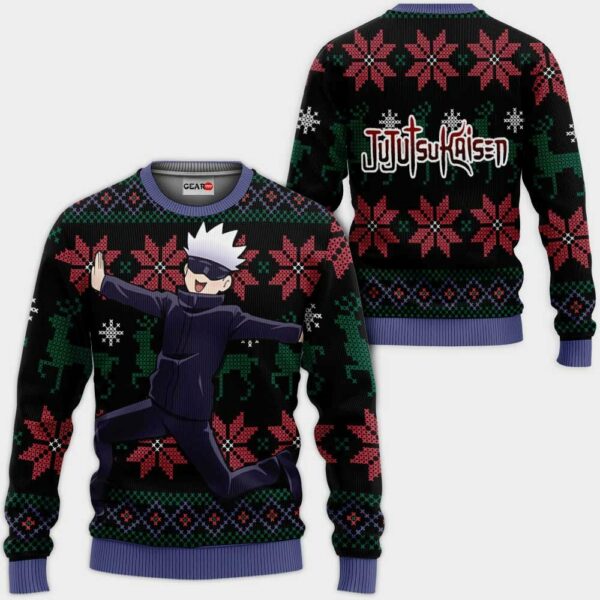 Satoru Gojo Funny Ugly Christmas Sweater Custom Jujutsu Kaisen XS12 1