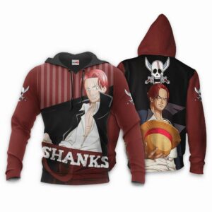 Shanks Red-Haired Hoodie One Piece Anime Shirts 8