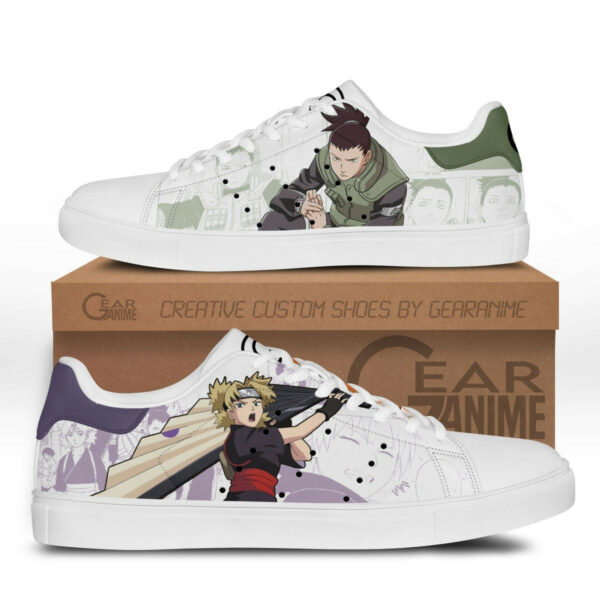 Shikamaru Nara and Temari Skate Shoes Custom Naruto Anime Sneakers 1