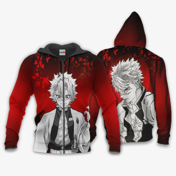 Shinazugawa Sanemi Hoodie Custom Kimetsu Anime Merch Clothes Japan Art 1