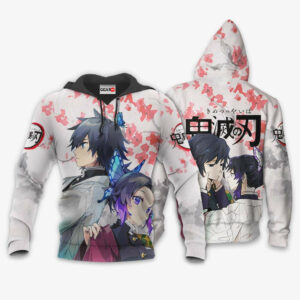 Shinobu and Giyuu Hoodie Custom Kimetsu Anime Merch Clothes Valentine's Gifts 8