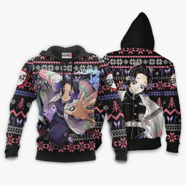Shinobu Kocho Ugly Christmas Sweater Custom Anime Kimetsu XS12 3