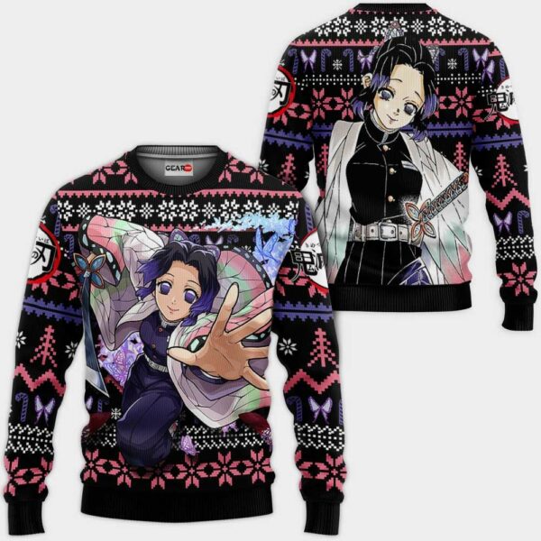 Shinobu Kocho Ugly Christmas Sweater Custom Anime Kimetsu XS12 1
