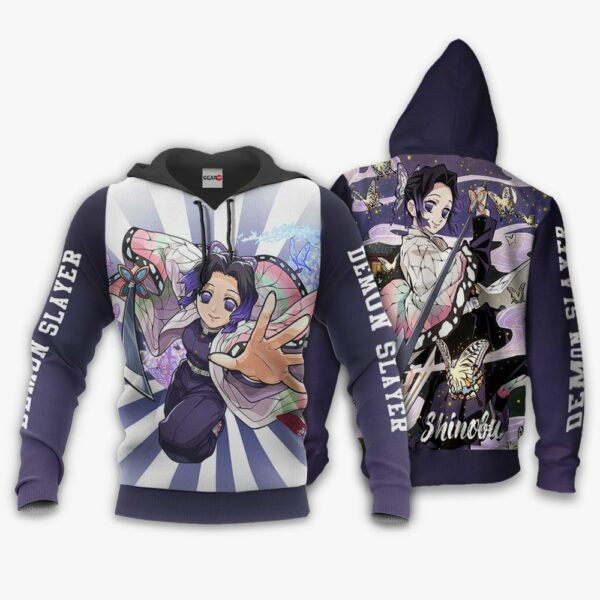 Shinobu Kochou Hoodie Kimetsu Anime Merch Clothes 3