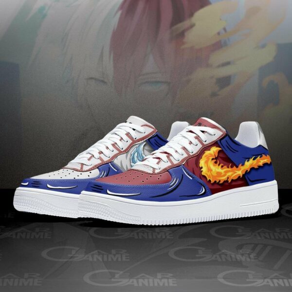 Shoto Todoroki Ice and Fire Air Shoes Custom Anime My Hero Academia Sneakers 2