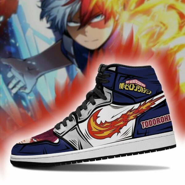 Shoto Todoroki Shoes Custom Ice and Fire My Hero Academia Anime Sneakers 3