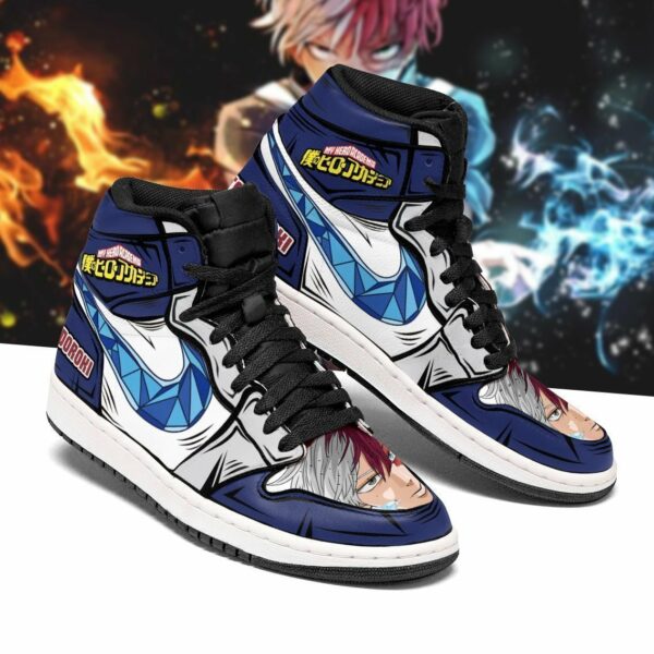 Shoto Todoroki Shoes Custom Ice and Fire My Hero Academia Anime Sneakers 2