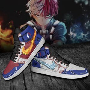 Shoto Todoroki Shoes Ice and Fire Custom Anime My Hero Academia Sneakers 6