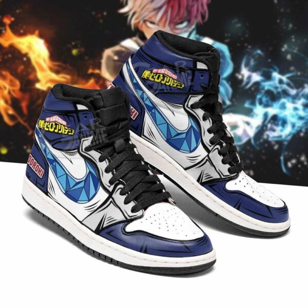 Shoto Todoroki Shoes Ice And Fire My Hero Academia Anime Sneakers Custom 3