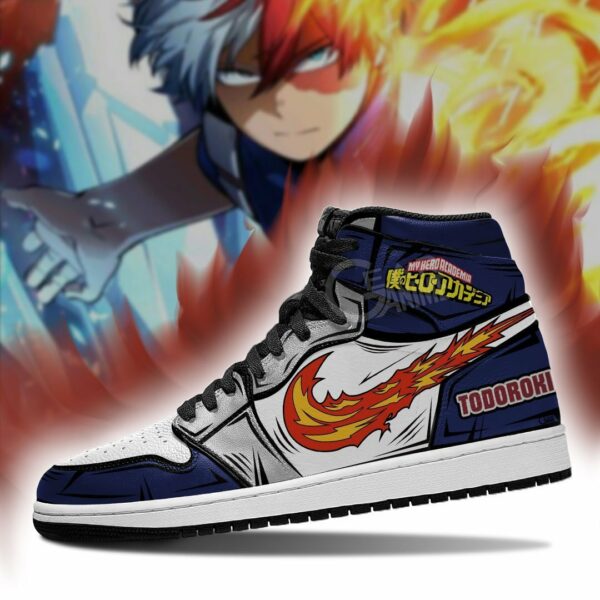 Shoto Todoroki Shoes Ice And Fire My Hero Academia Anime Sneakers Custom 4