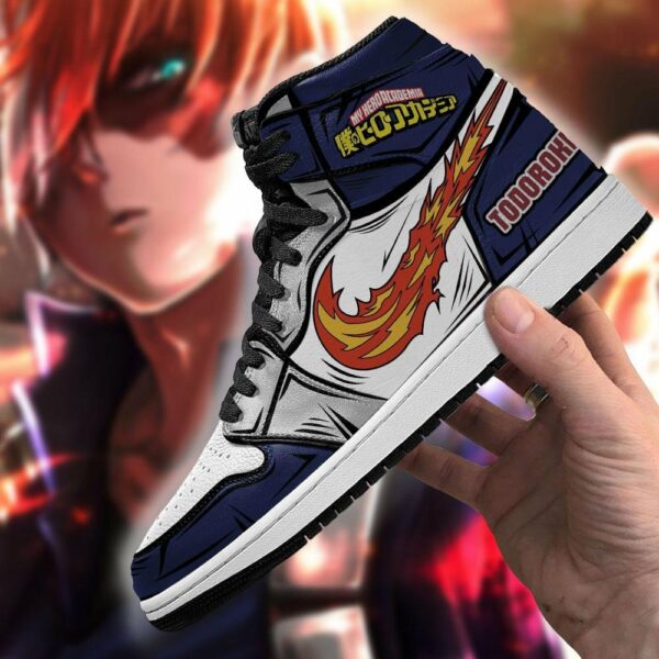 Shoto Todoroki Shoes Ice And Fire My Hero Academia Anime Sneakers Custom 2