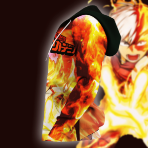 Shoto Todoroki Zip Hoodie Ice & Fire Custom My Hero Academia Anime Shirt 7