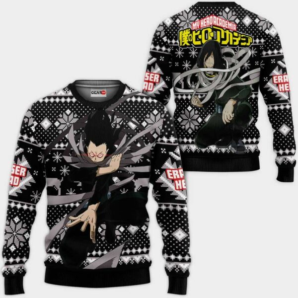 Shouta Aizawa Ugly Christmas Sweater Custom Anime My Hero Academia XS12 1