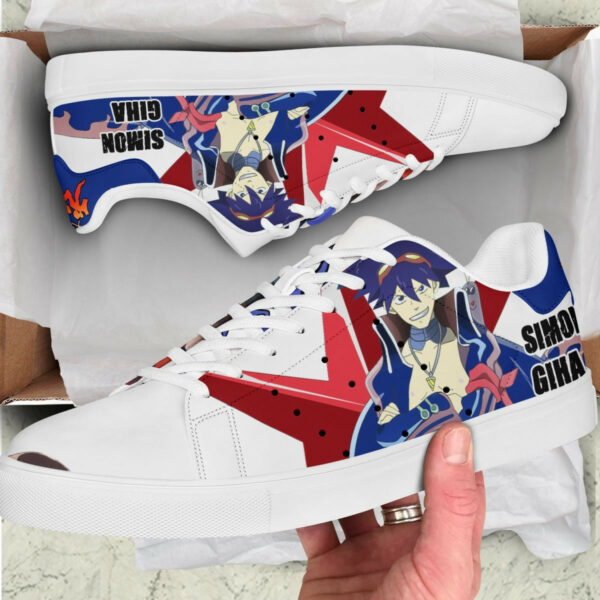 Simon the Digger Skate Shoes Custom Gurren Lagann Anime Sneakers 2