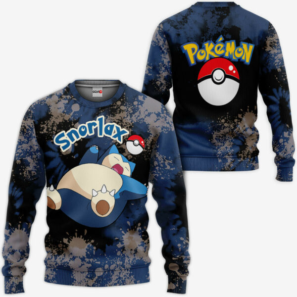 Snorlax Hoodie Custom Pokemon Anime Merch Clothes Tie Dye Style 2