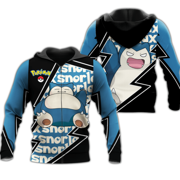 Snorlax Zip Hoodie Pokemon Shirt SD12 1