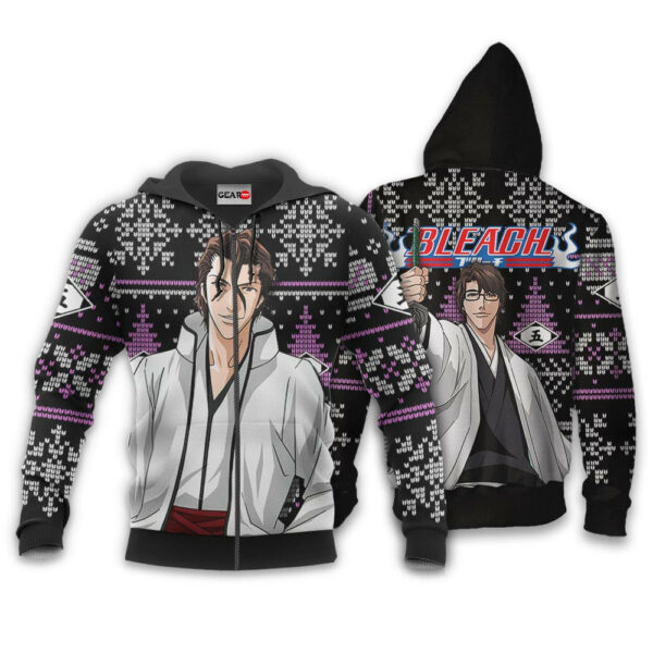 Sosuke Aizen Ugly Christmas Sweater Custom Anime BL XS12 2