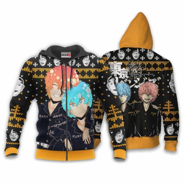 Souya Kawata And Nahoya Kawata Ugly Christmas Sweater Custom Anime Tokyo Revengers XS12 2