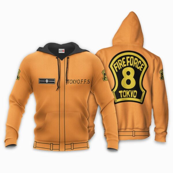 Special Fire Force Company 8 Hoodie Casual Uniform Fire Force Anime Merch Clothes 3