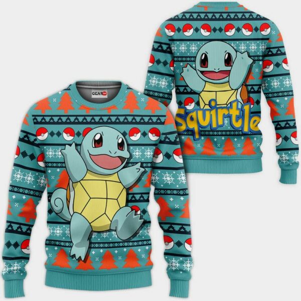 Squirtle Ugly Christmas Sweater Custom Anime Pokemon XS12 1