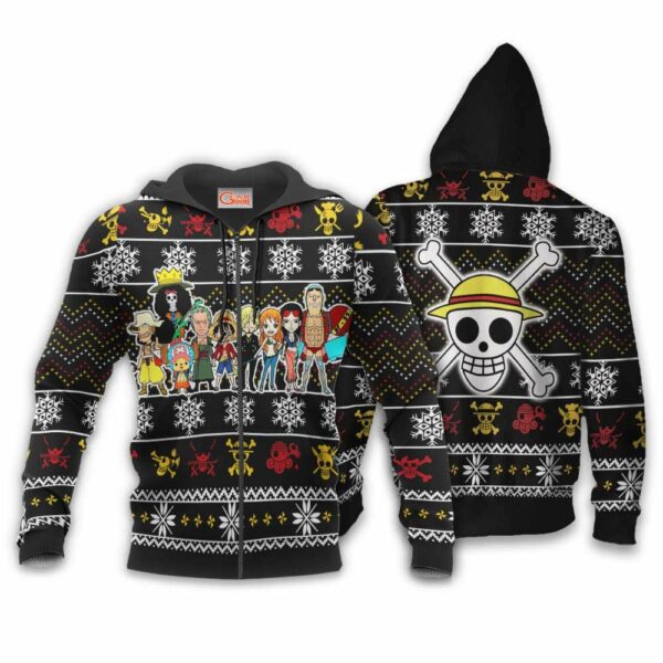 Straw Hat Pirates Ugly Christmas Sweater Custom Anime One Piece XS12 2