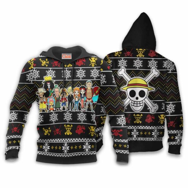 Straw Hat Pirates Ugly Christmas Sweater Custom Anime One Piece XS12 3
