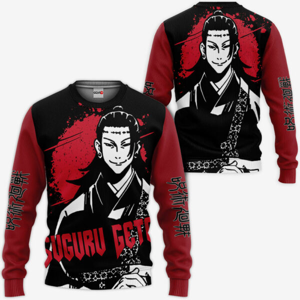 Suguru Geto Hoodie Custom Jujutsu Kaisen Anime Merch Clothes Monochrome 2