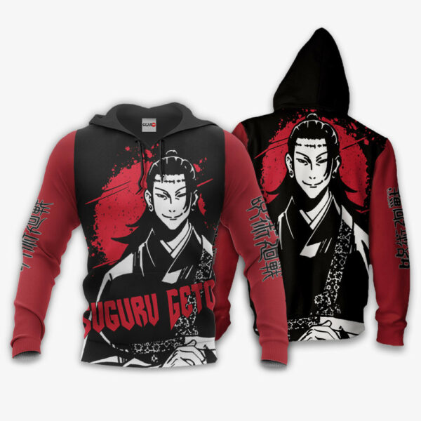 Suguru Geto Hoodie Custom Jujutsu Kaisen Anime Merch Clothes Monochrome 3