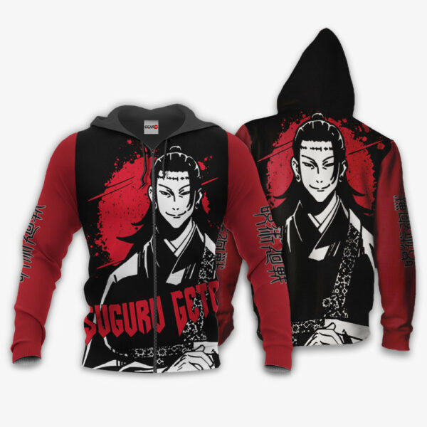 Suguru Geto Hoodie Custom Jujutsu Kaisen Anime Merch Clothes Monochrome 1