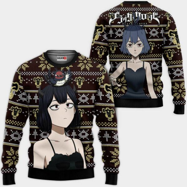 Swallowtail Secre Ugly Christmas Sweater Custom Anime Black Clover XS12 1