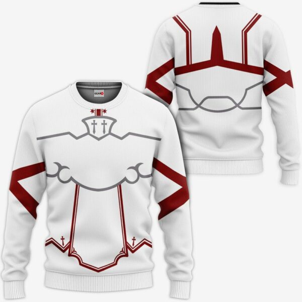 Sword Art Online Asuna Yuuki Uniform Hoodie Shirt Anime Zip Jacket 2