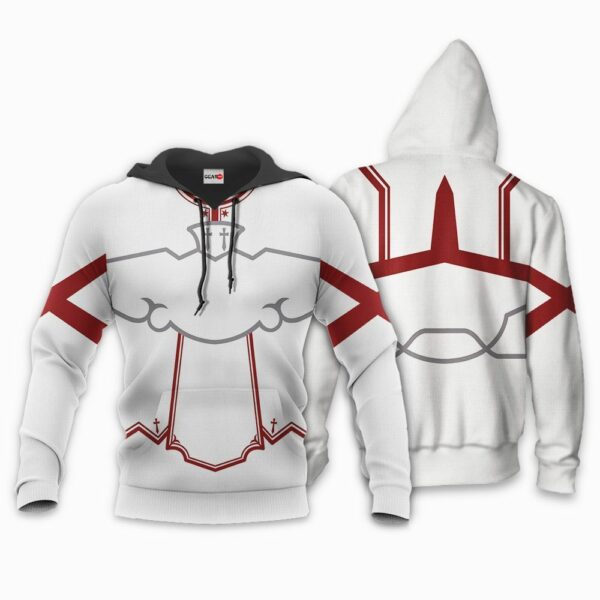 Sword Art Online Asuna Yuuki Uniform Hoodie Shirt Anime Zip Jacket 3