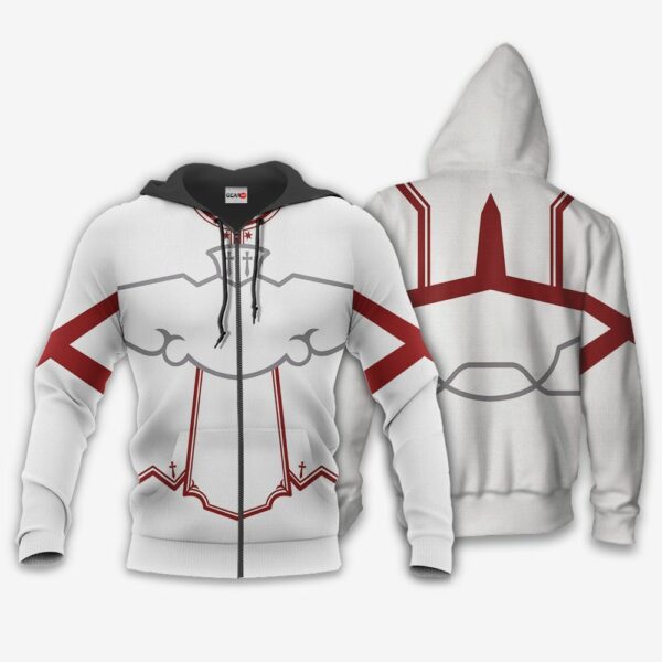 Sword Art Online Asuna Yuuki Uniform Hoodie Shirt Anime Zip Jacket 1