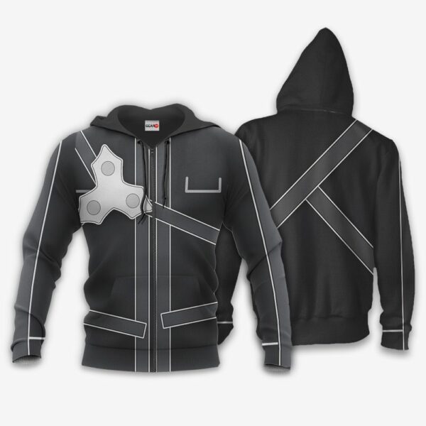 Sword Art Online Kirito Uniform Hoodie Shirt Anime Zip Jacket 1