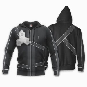 Sword Art Online Kirito Uniform Hoodie Shirt Anime Zip Jacket 9