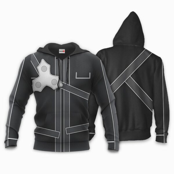 Sword Art Online Kirito Uniform Hoodie Shirt Anime Zip Jacket 3