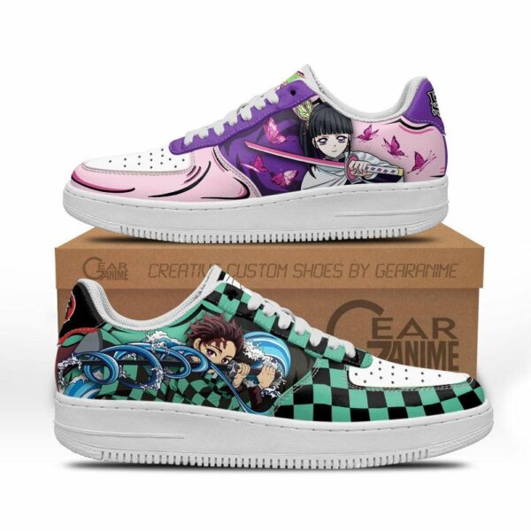 Tanjiro and Kanao Air Shoes Custom Anime Demon Slayer Sneakers 1