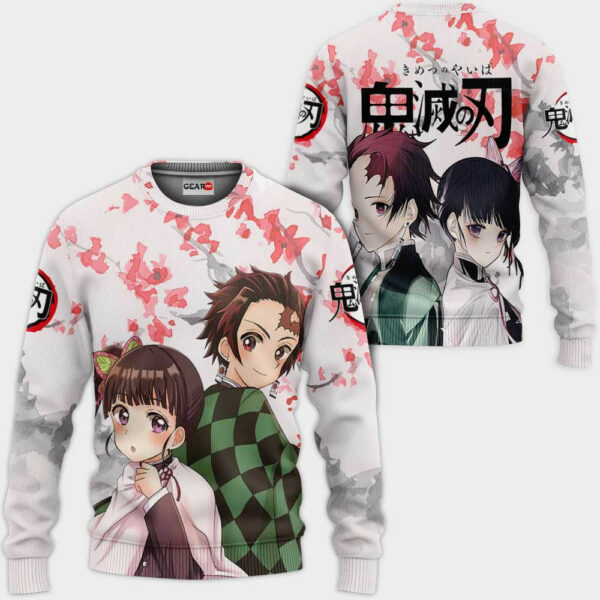 Tanjiro and Kanao Hoodie Custom Kimetsu Anime Merch Clothes Valentine's Gifts 2