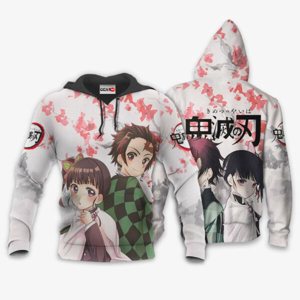 Tanjiro and Kanao Hoodie Custom Kimetsu Anime Merch Clothes Valentine's Gifts 3