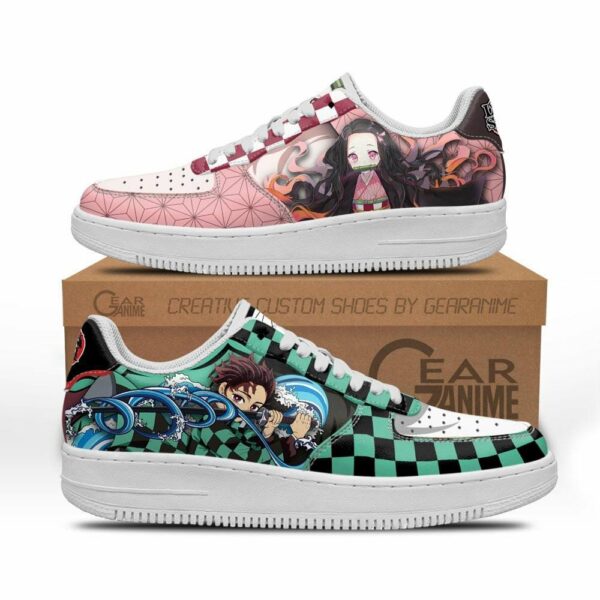 Tanjiro and Nezuko Air Shoes Custom Anime Demon Slayer Sneakers 1