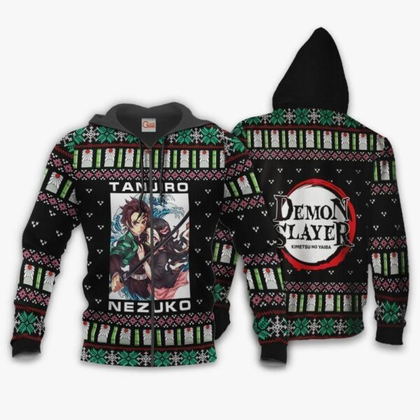 Tanjiro And Nezuko Ugly Sweater Christmas Kimetsu Anime Gift 2