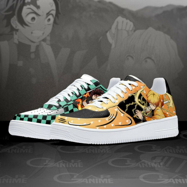 Tanjiro and Zenitsu Air Shoes Custom Anime Demon Slayer Sneakers 2