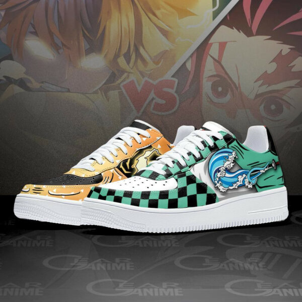 Tanjiro and Zenitsu Air Shoes Custom Breathing Demon Slayer Anime Sneakers 2