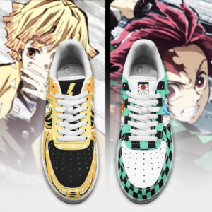 Tanjiro and Zenitsu Air Shoes Custom Breathing Demon Slayer Anime Sneakers 6