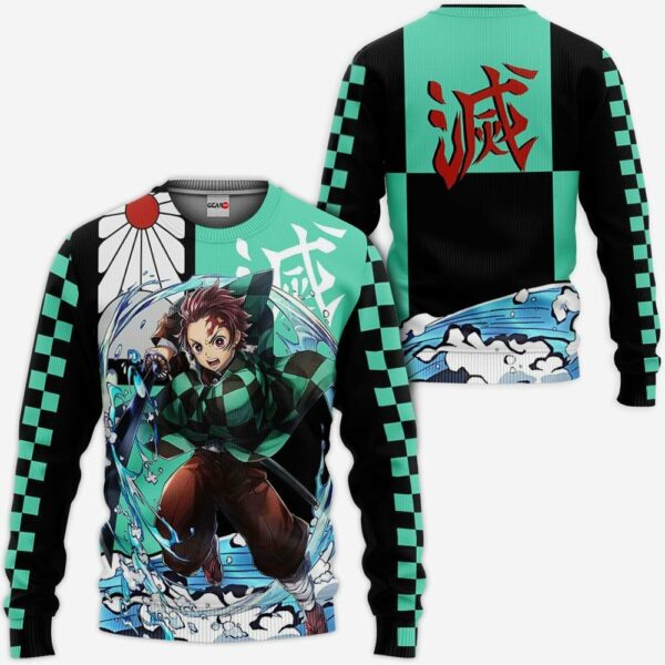 Tanjiro Hoodie Custom Water Breathing Kimetsu Anime Shirts 2