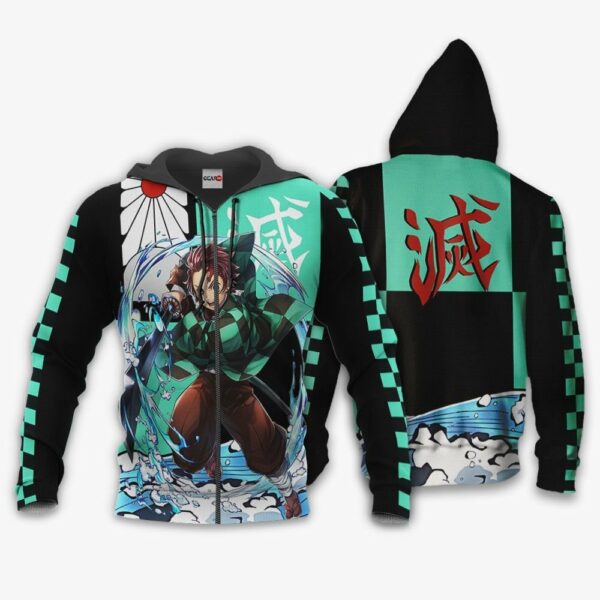 Tanjiro Hoodie Custom Water Breathing Kimetsu Anime Shirts 1