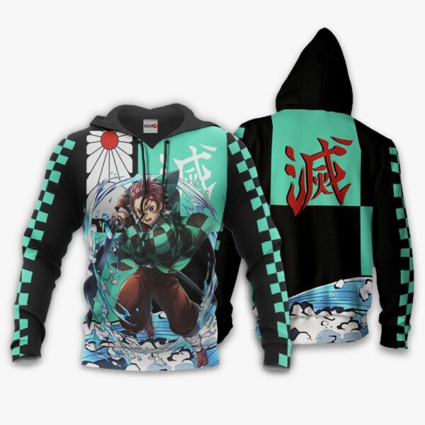 Tanjiro Hoodie Custom Water Breathing Kimetsu Anime Shirts 3