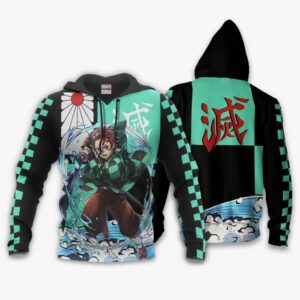 Tanjiro Hoodie Custom Water Breathing Kimetsu Anime Shirts 8