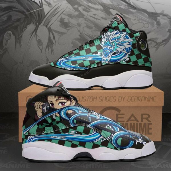 Tanjiro JD13 Shoes Custom Water Breathing Anime Demon Slayer Sneakers 2