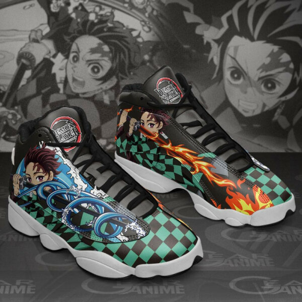 Tanjiro JD13 Shoes Custom Water & Sun Breathing Anime Demon Slayer Sneakers 1